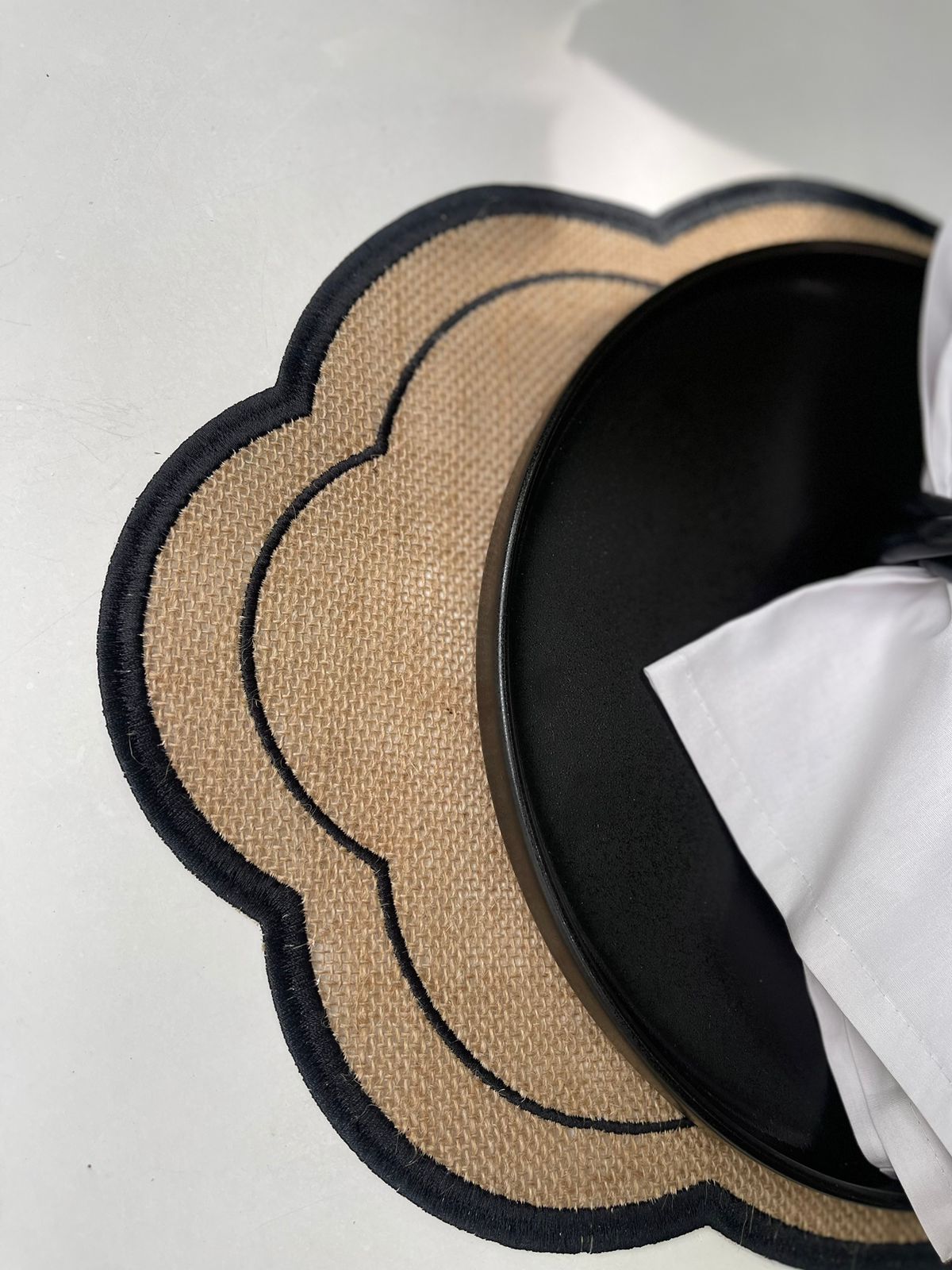 Jute Placemat Black