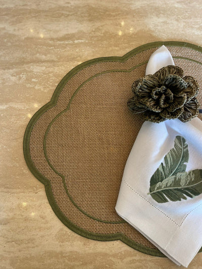 Jute Placemat Olive Green