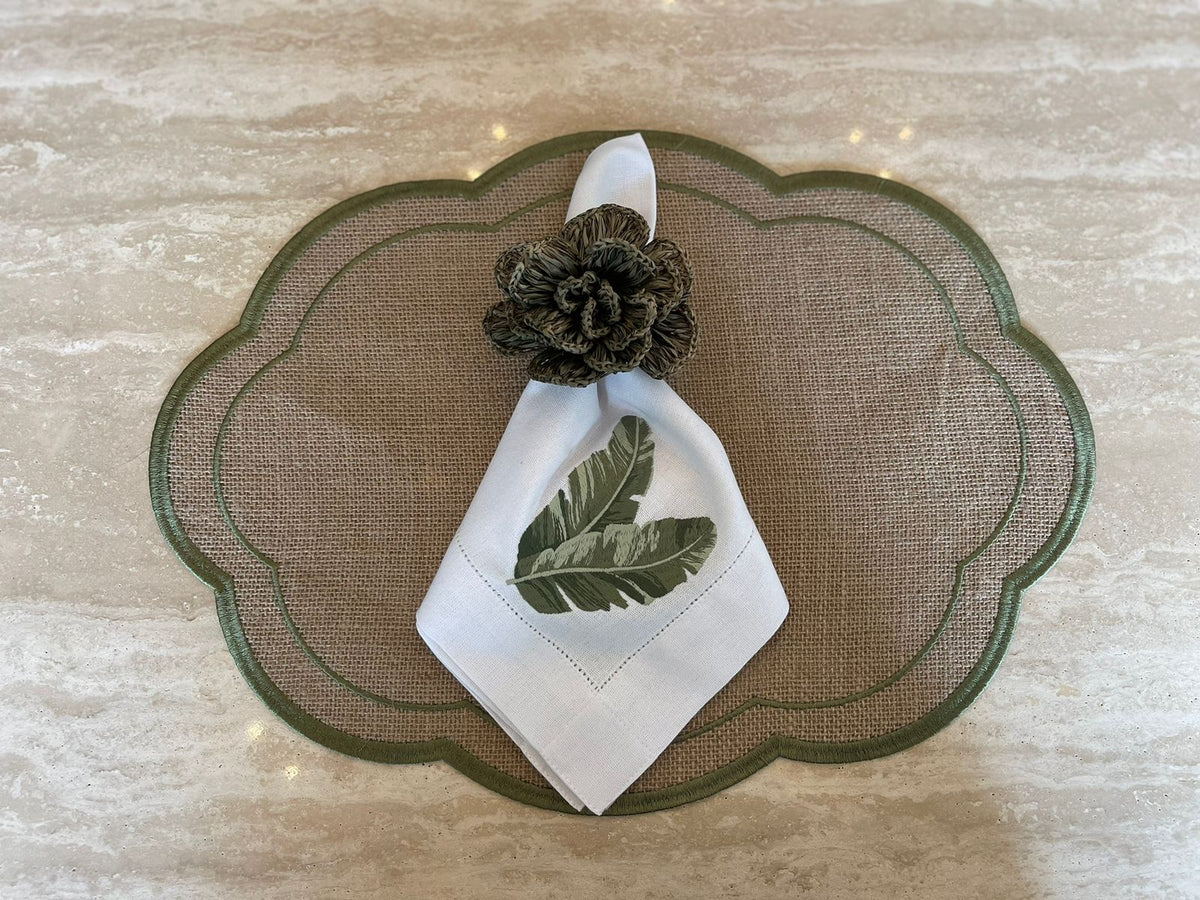 Jute Placemat Olive Green