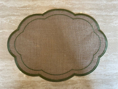 Jute Placemat Olive Green
