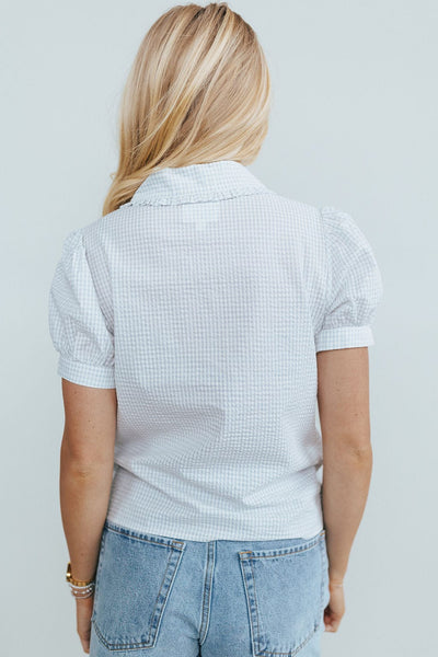 Celina Shirt Ivory Blue