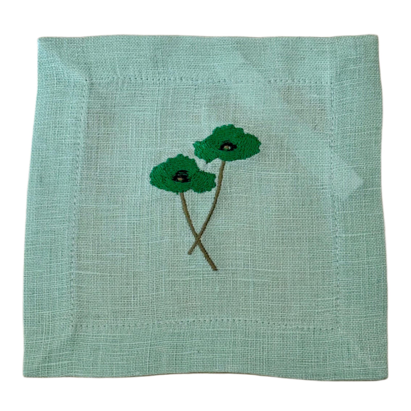 Cocktail Napkin Green Mint Set Amapola Green