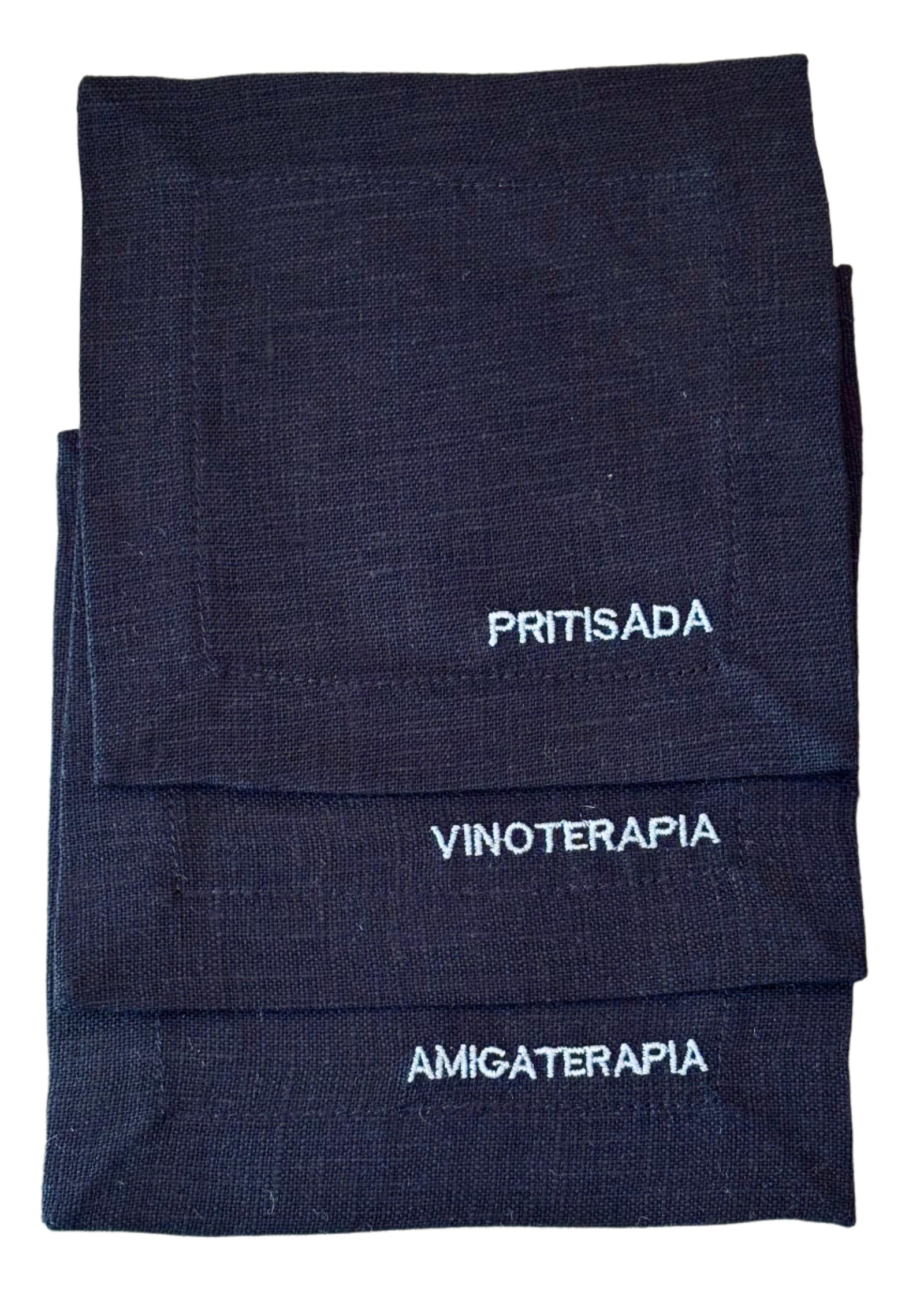 Cocktail Napkin Black Set Words