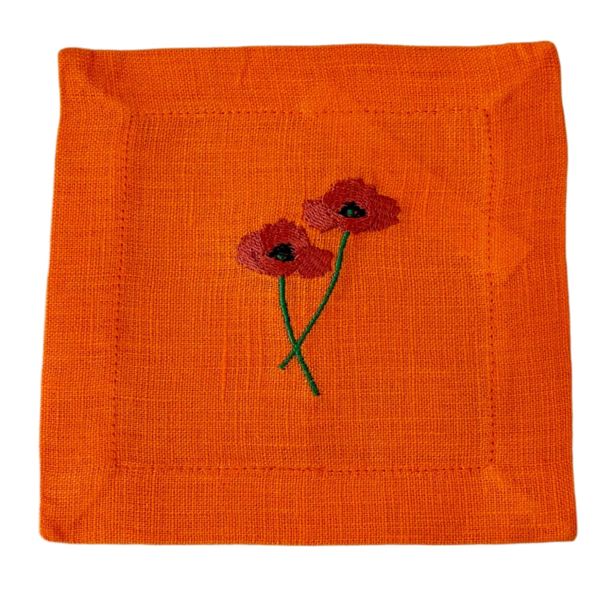 Cocktail Napkin Orange Set Amapola Orange