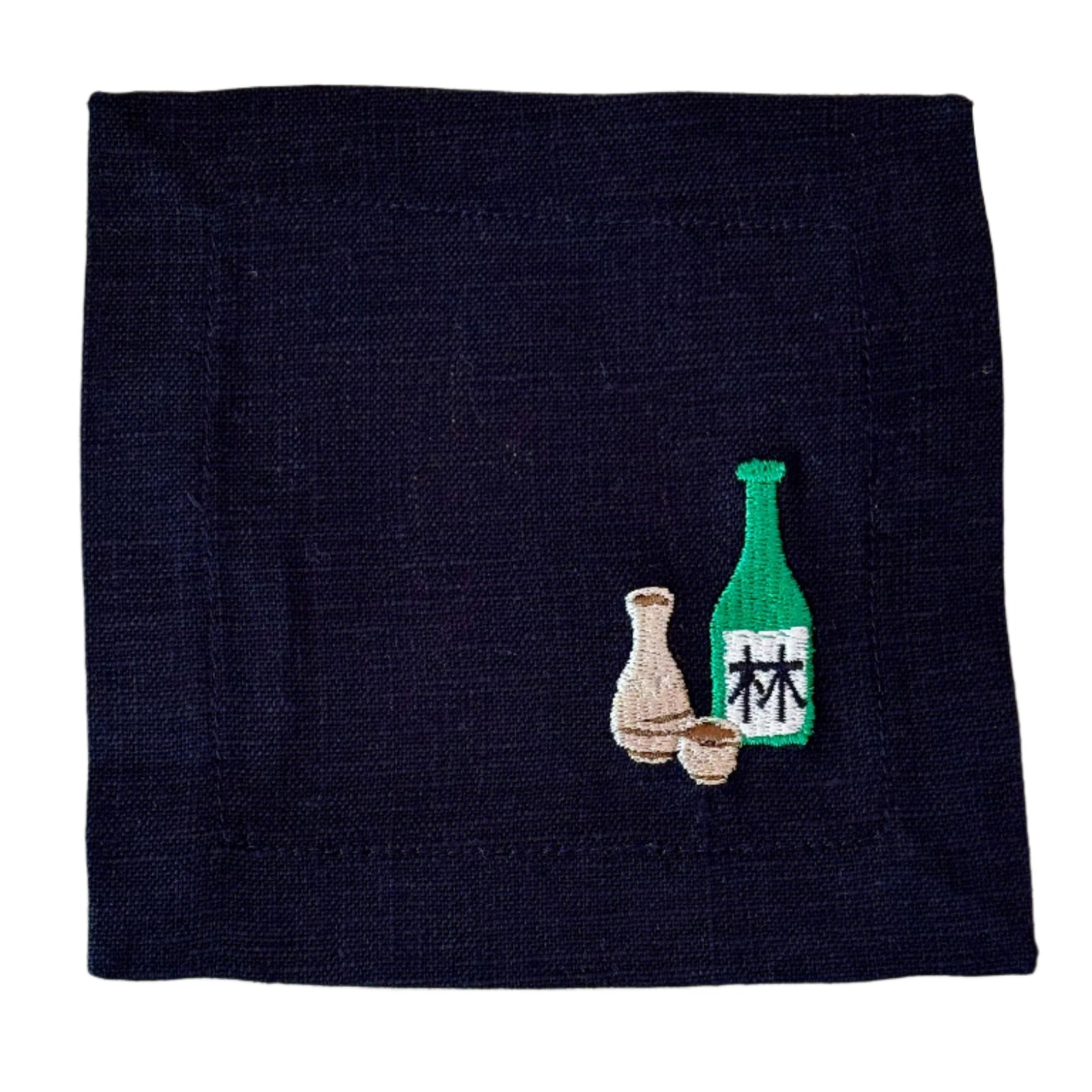 Cocktail Napkin Black Set Sake