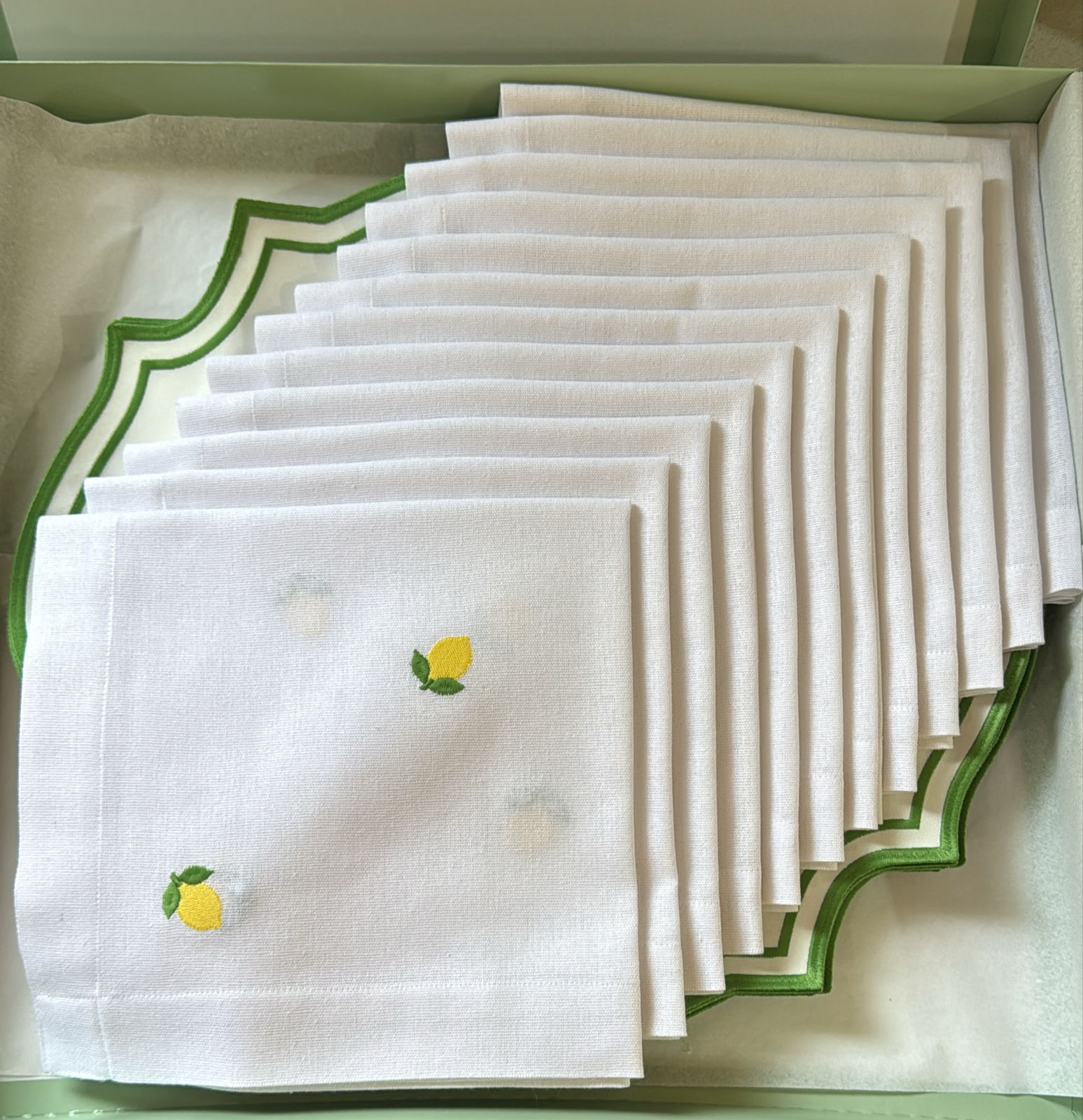Linen napkin Lemon