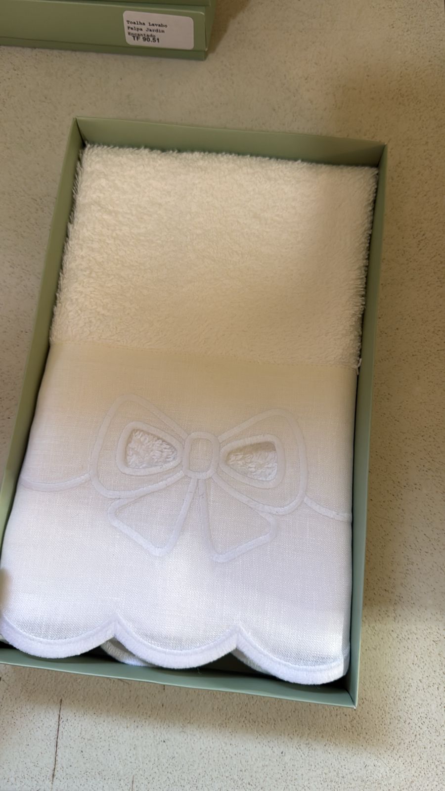 Ribbon Towel Felpa White