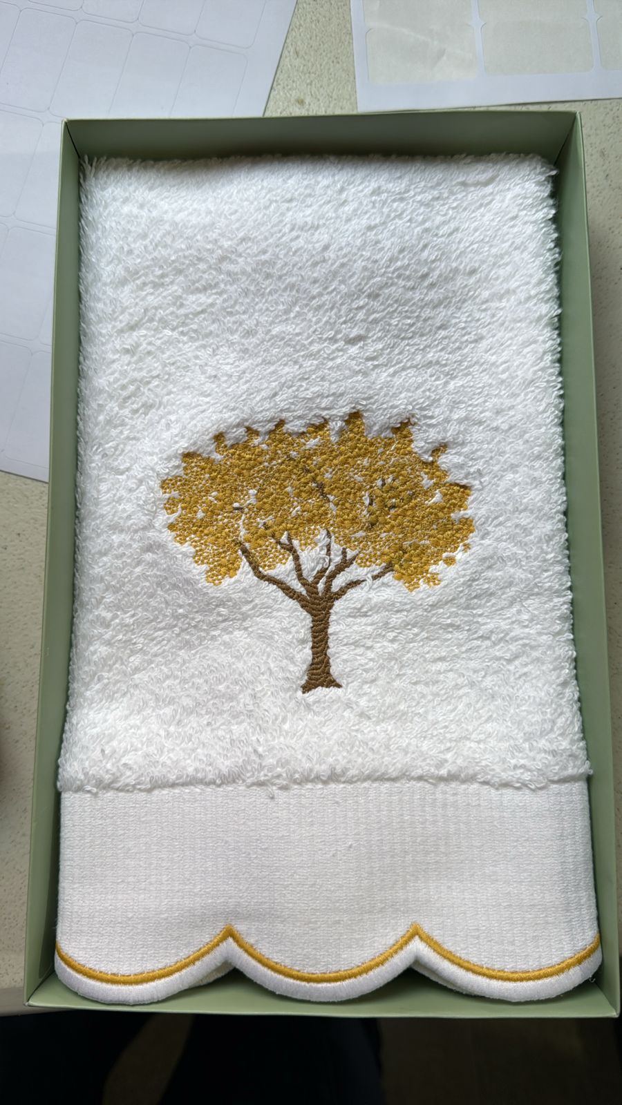 Towel Felpa Tree Yellow