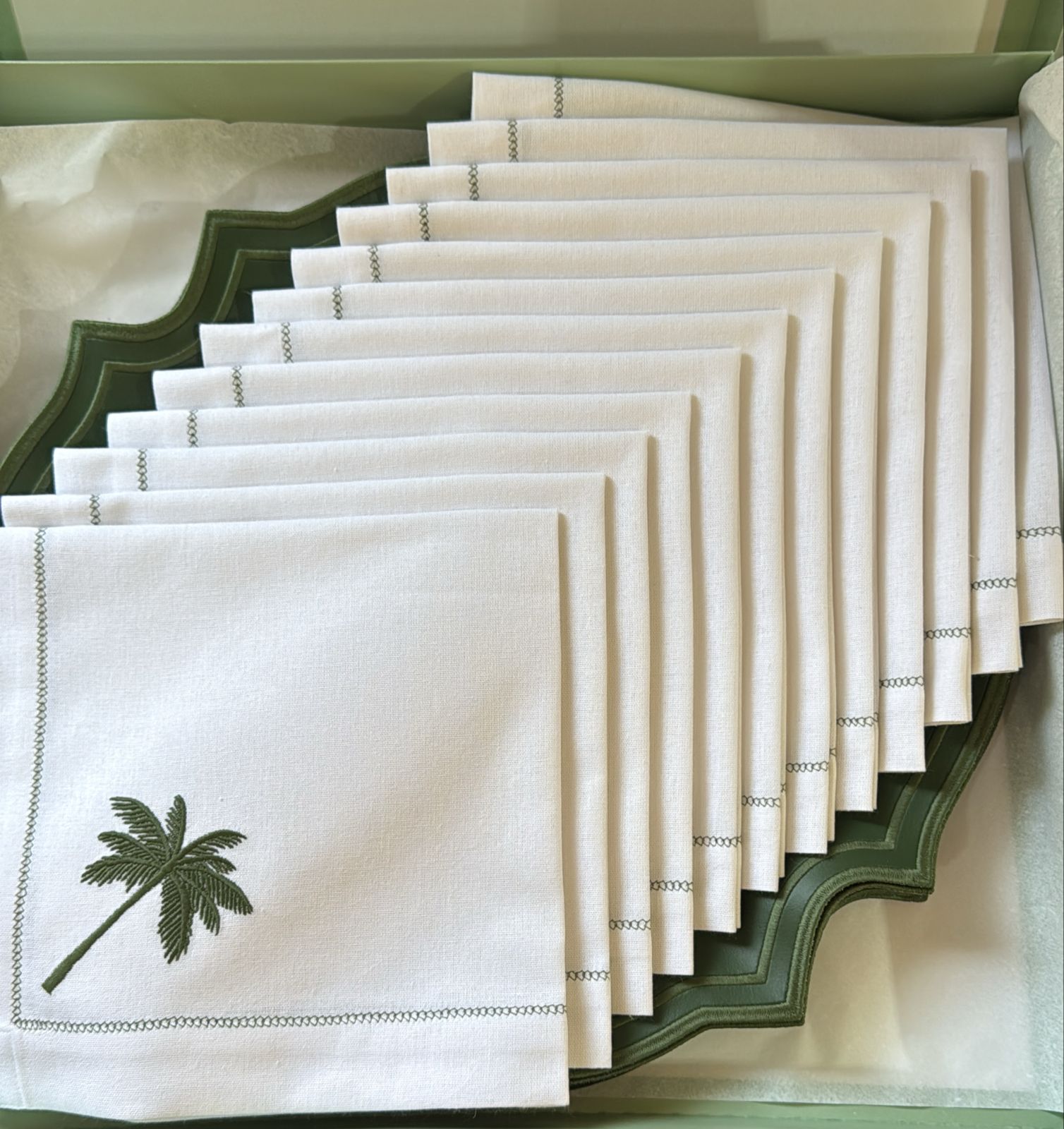 Linen napkin Palm