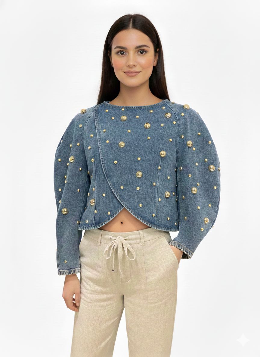 Lia Jacket Jean Gold