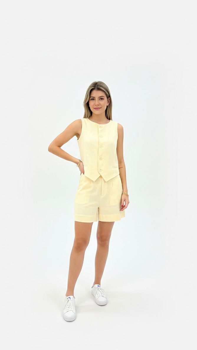 Oxford Vest Butter Yellow