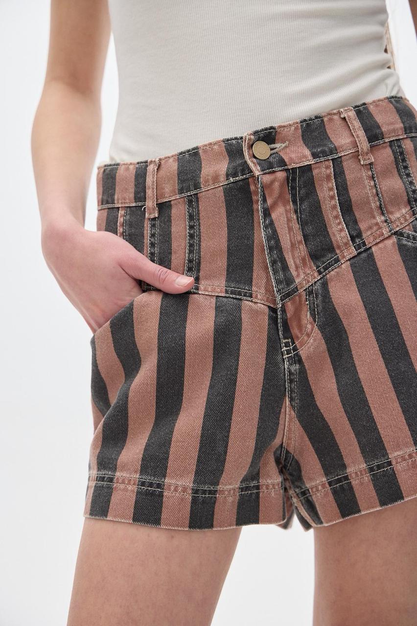 Short Foster Stripes Black Brown