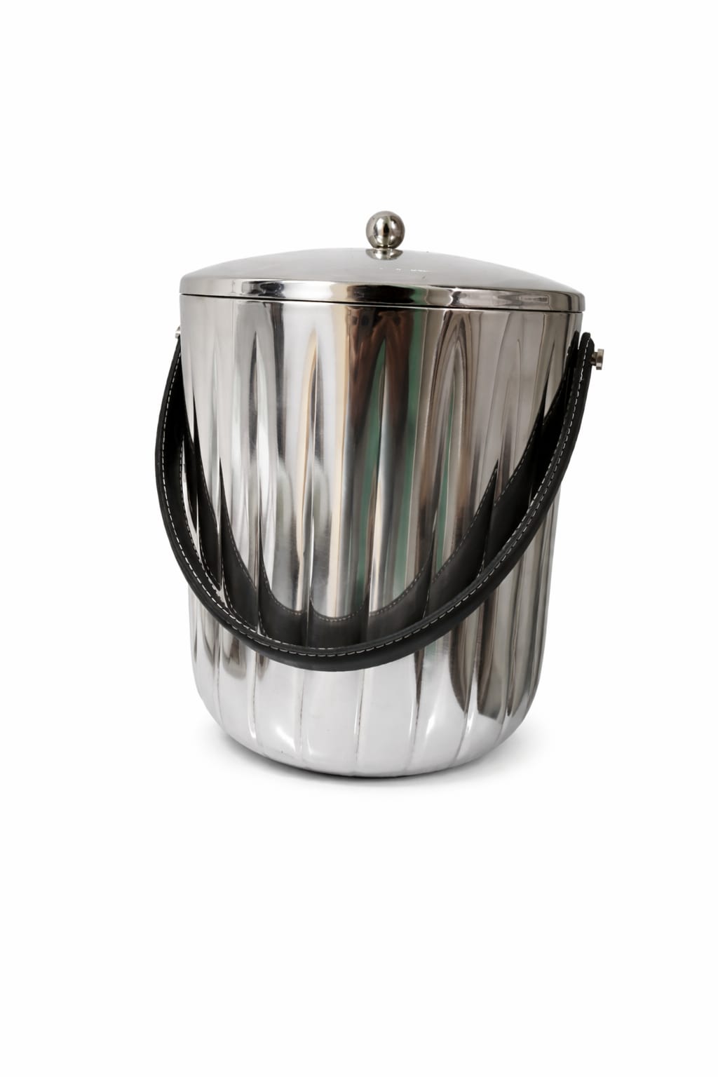 Double Wall Texture Wine Cooler w Leather Handle