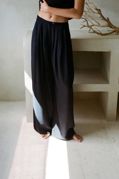 Berdux Wide Leg Pants Woven Black