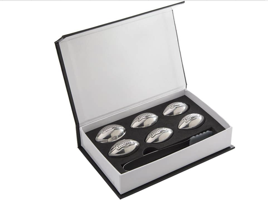 Whiskey Stones Football Shape