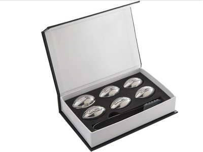 Whiskey Stones Football Shape