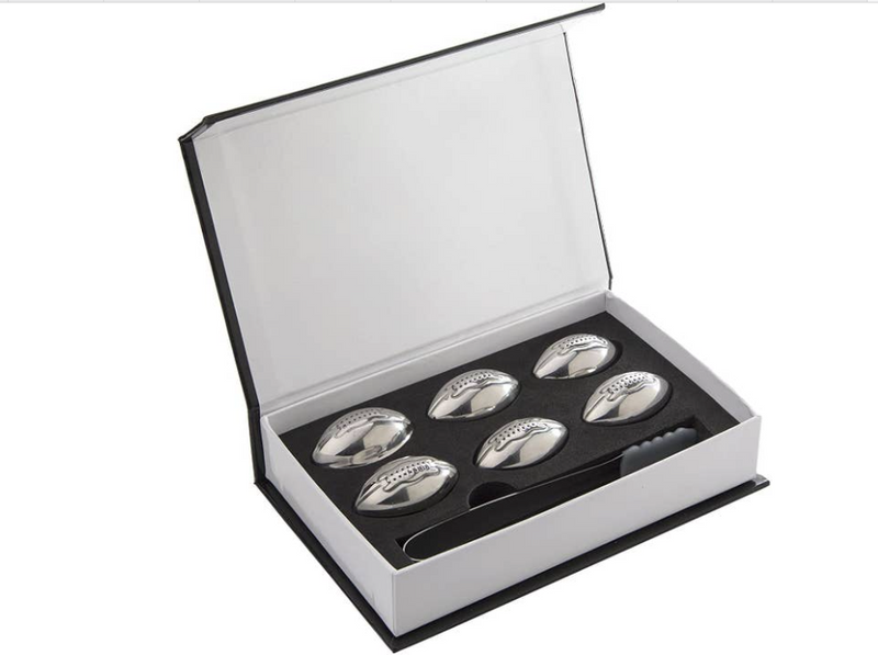 Whiskey Stones Football Shape