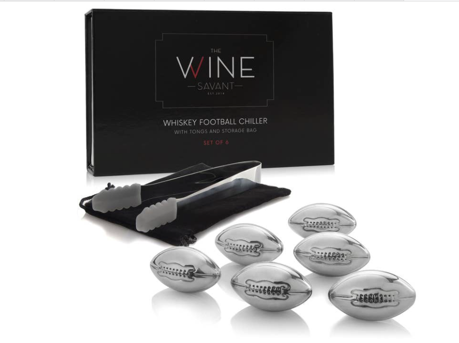 Whiskey Stones Football Shape