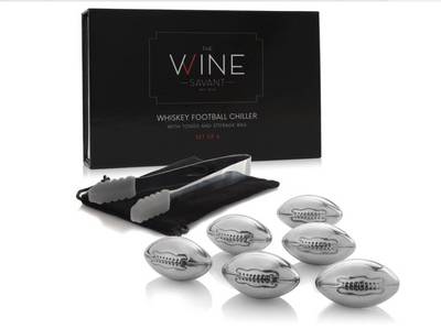 Whiskey Stones Football Shape