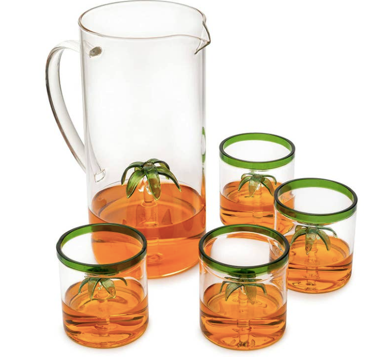 Palm Tree Pitcher Glassware