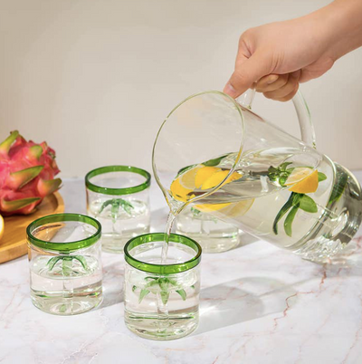 Palm Tree Pitcher Glassware