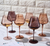 Colored Wine Glass Set of 6 Brown