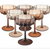 Flower Vintage Glass Champagne Coupe Set Of 6 Venus Brown