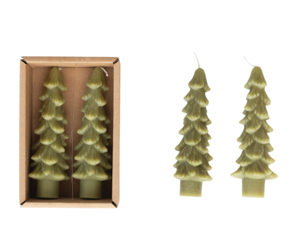 Unscented Tree Shaped Taper Candles