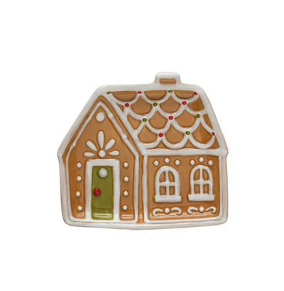 Ceramic Gingerbread House Plate