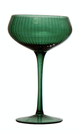 Champagne Coupe Glass Green