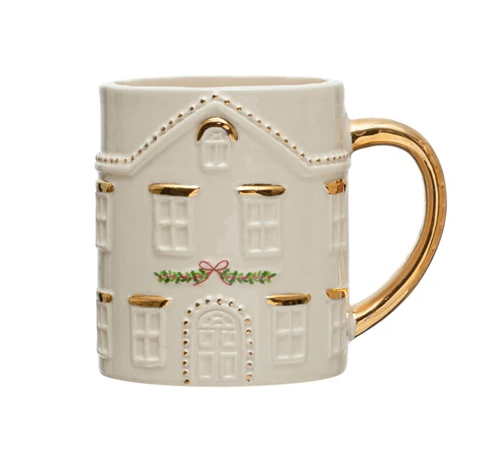 House Mug w Gold Electroplating