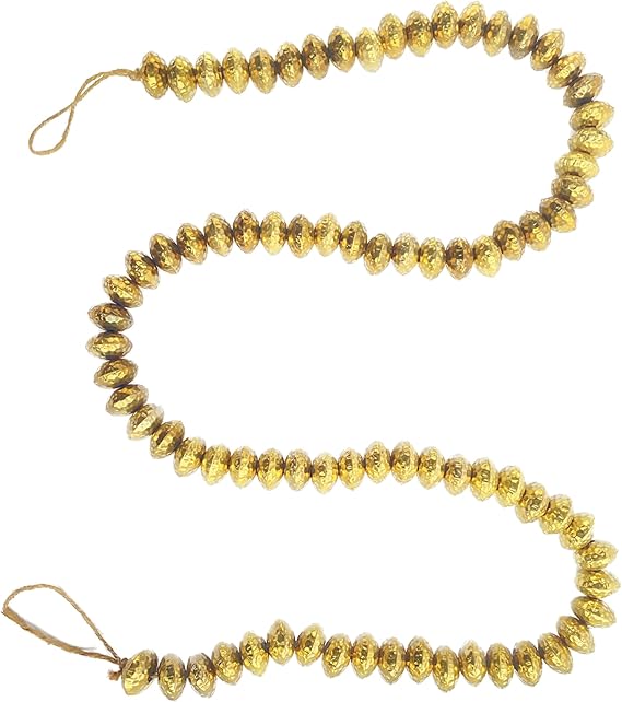 Hammered Metal Ball Garland Gold Finish