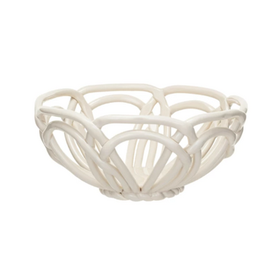 Handmade Stoneware Bread Basket