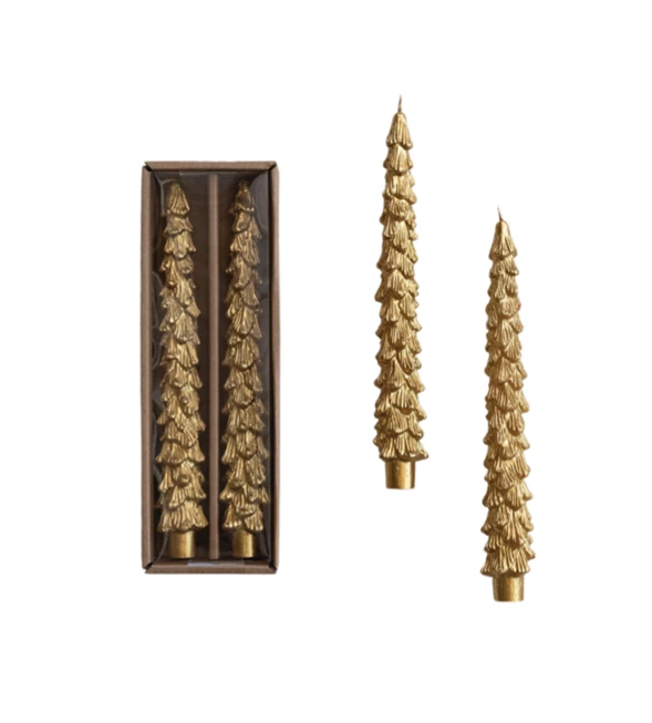 Unscented Tree Shaped Taper Candles in Box