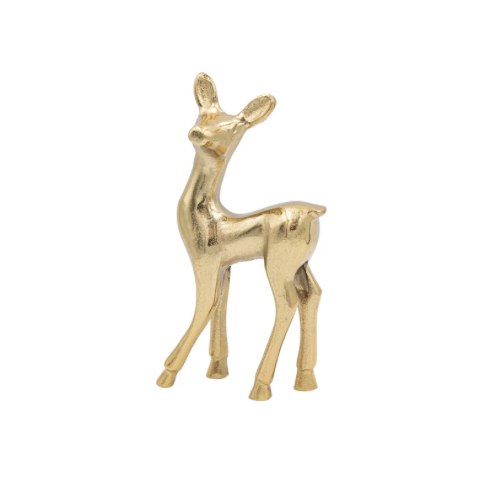Cast Aluminum Deer Gold Finish