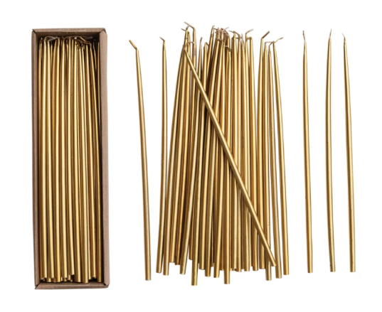 Unscented Thin Taper Candles in Box Set of 36