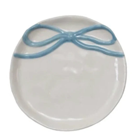 Plate Dish Bow Sky Blue