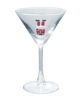 Holiday Figure Martini Glass