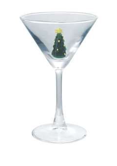 Holiday Figure Martini Glass