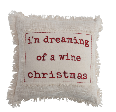 Pillow Im Dreaming of a Wine Christmas