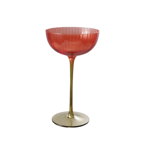 Glass Red Olive Green