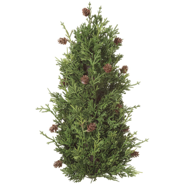 Cedar Pine Cone Topiary Green Brown