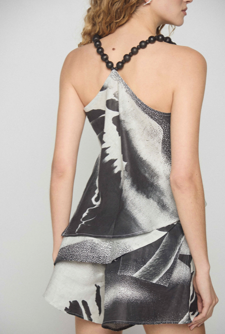 Eterna Top Print Black