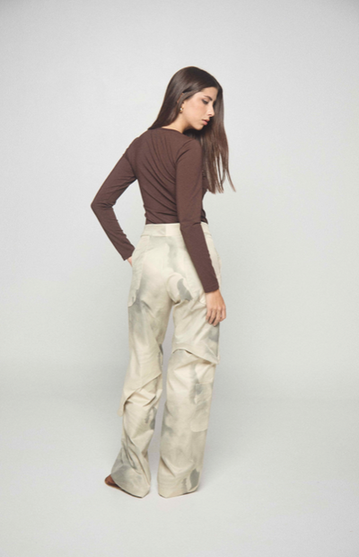 Pluma Pant Print Beige