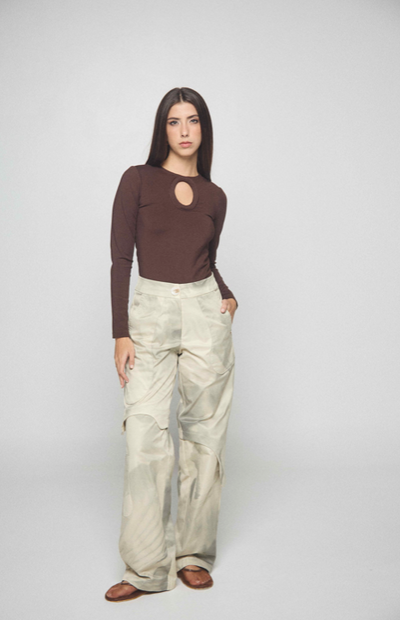 Pluma Pant Print Beige