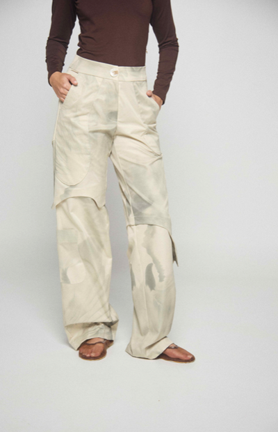 Pluma Pant Print Beige