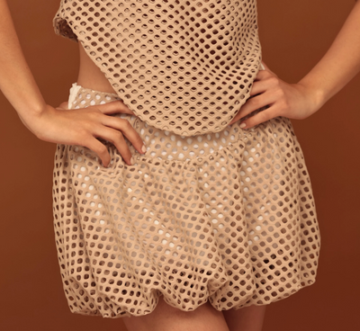 Pawberry Skirt Ivory Rosa