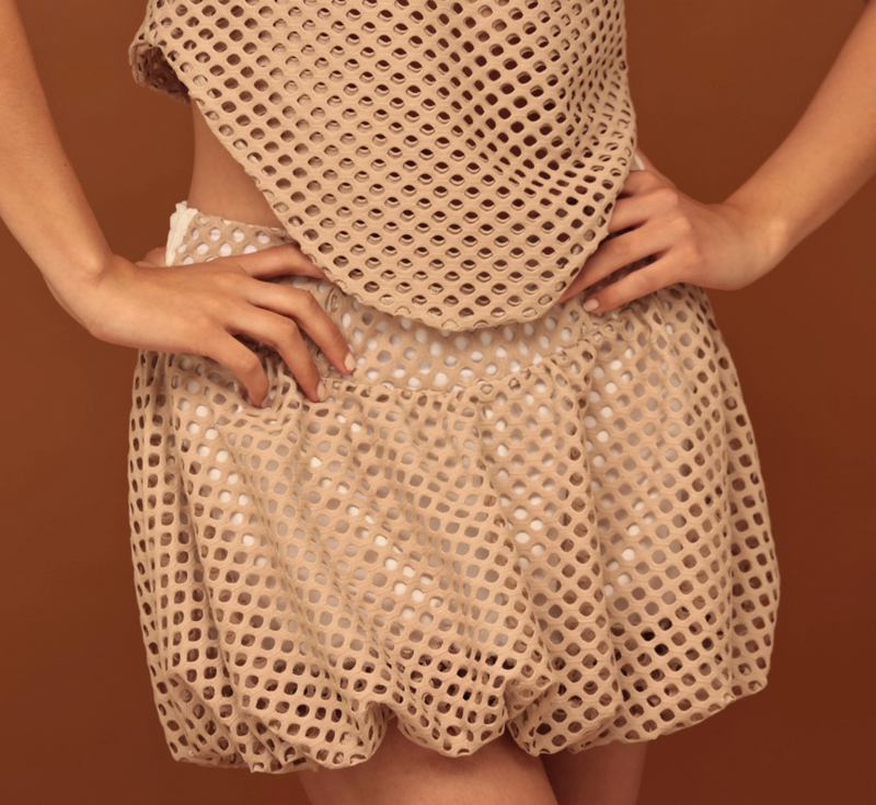 Pawberry Skirt Ivory Rosa