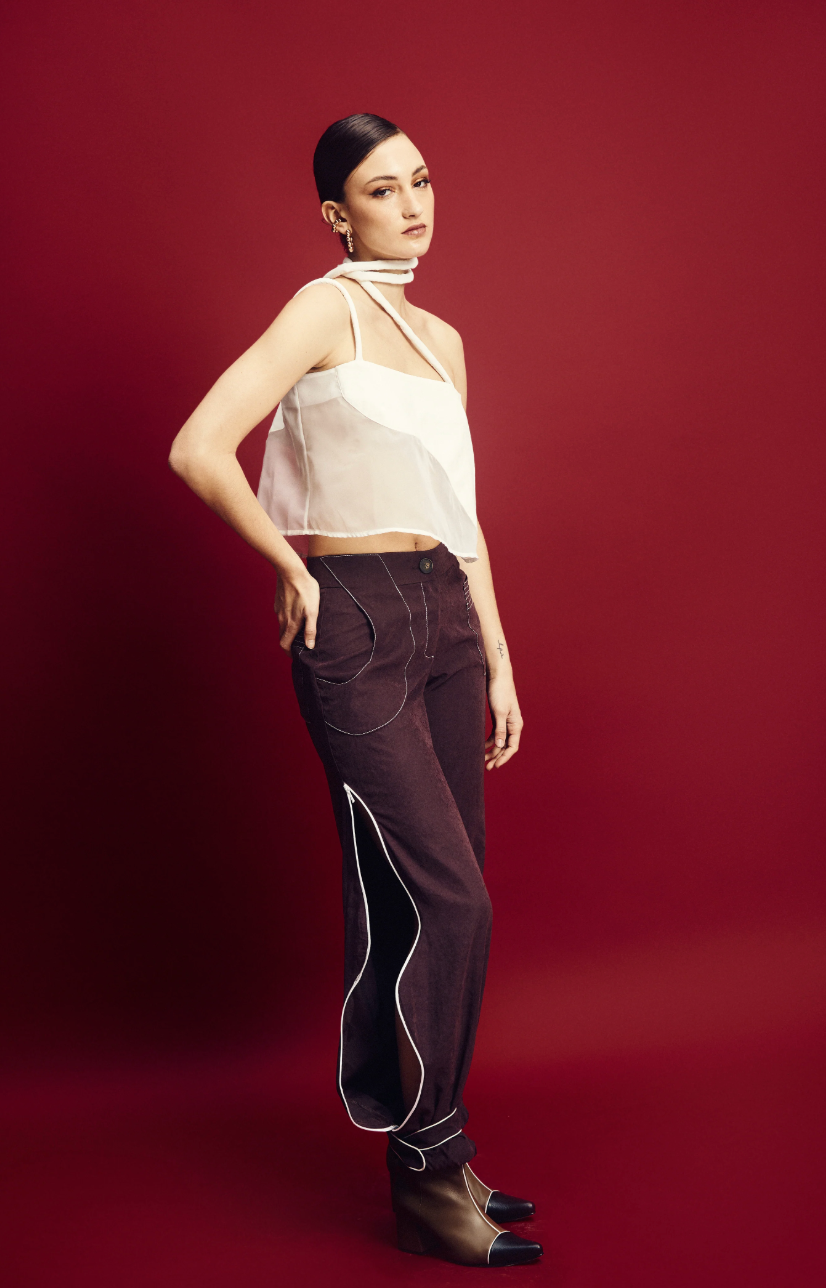 Trapezoide Pant Eden Truffle