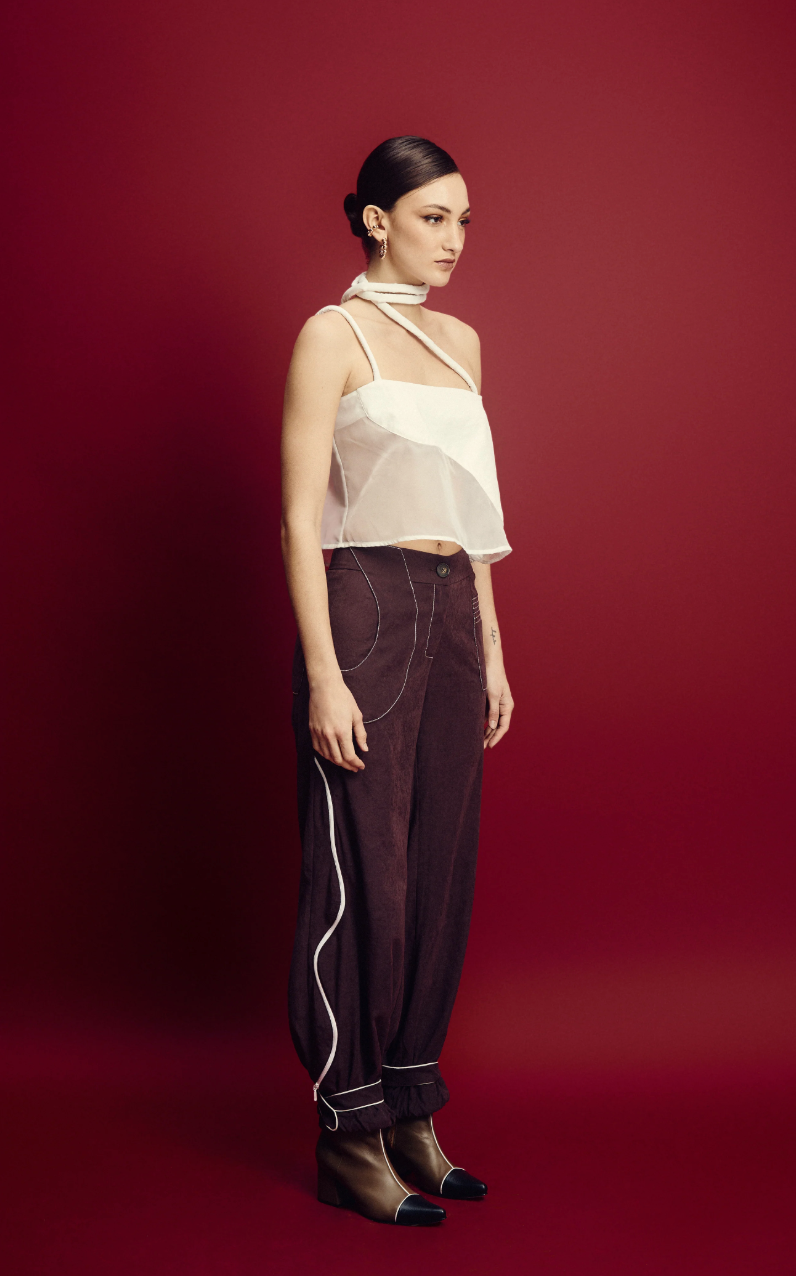 Trapezoide Pant Eden Truffle